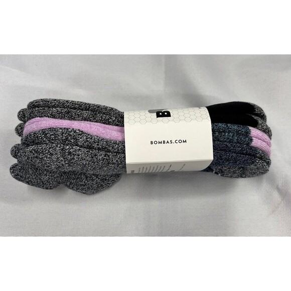 Bombas 3-pk Ankle Socks Size Medium Black Gray Purple NEW - Picture 5 of 5